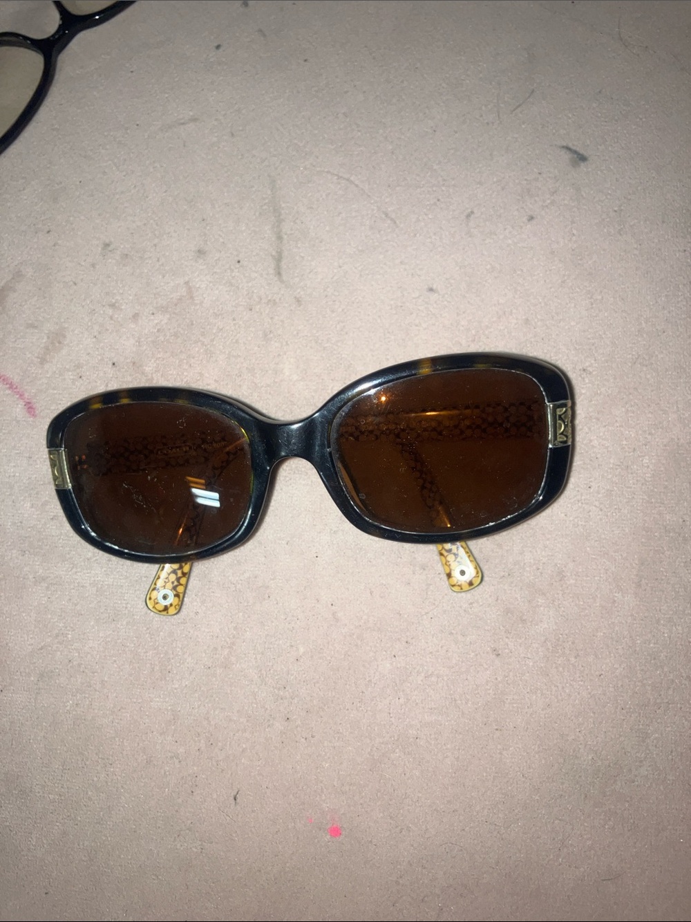 Coach Women's Tortoiseshell Sunglasses with Brown Lenses